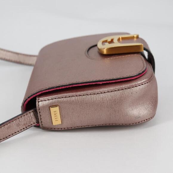 FENDI Chameleon Shoulder Bag Leather Pink Gold - Picture 4 of 14